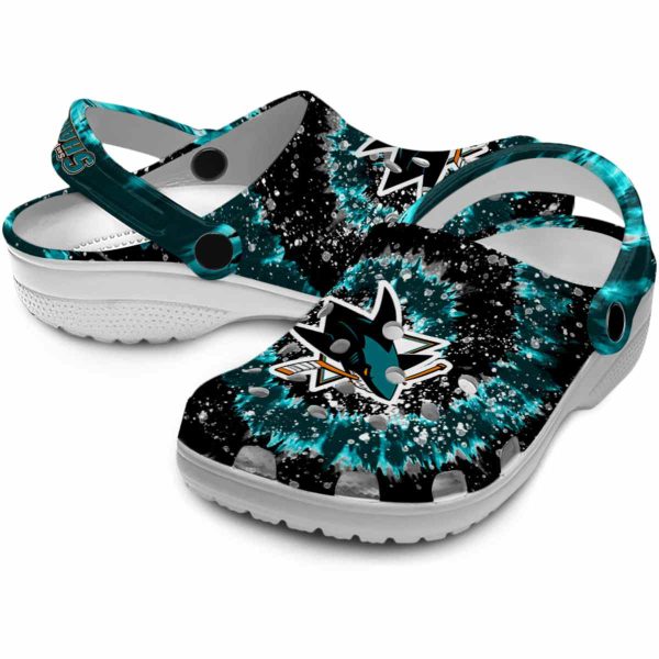 san jose sharks radiant burst effect clog high quality