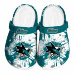 san jose sharks splatter graphics clog best selling