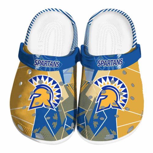 san jose state spartans geometric background clog best selling