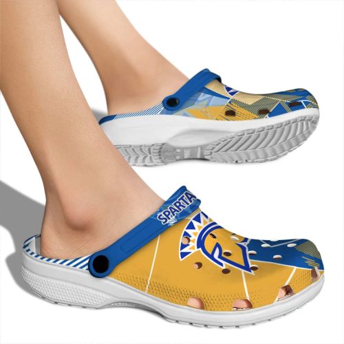 san jose state spartans geometric background clog fashion forward