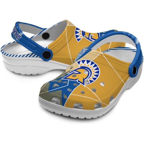 san jose state spartans geometric background clog high quality