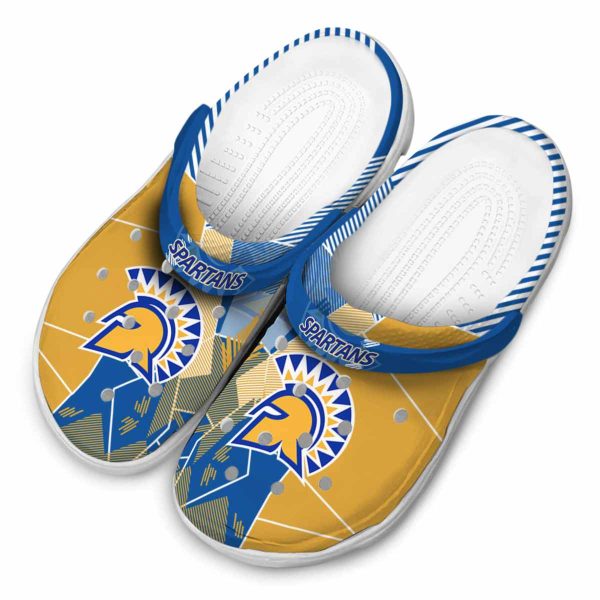 san jose state spartans geometric background clog latest model