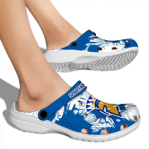 san jose state spartans splatter graphics clog fashion forward