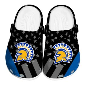 san jose state spartans stellar stripes theme clog best selling