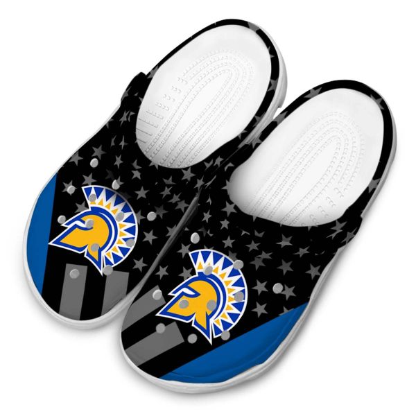 san jose state spartans stellar stripes theme clog latest model