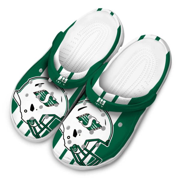 saskatchewan roughriders helmet stripes clog latest model