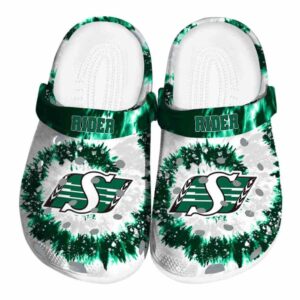 saskatchewan roughriders radiant burst effect clog best selling