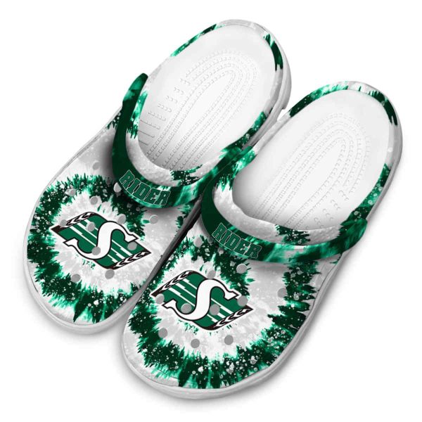 saskatchewan roughriders radiant burst effect clog latest model