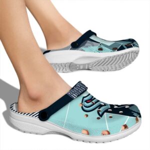seattle kraken geometric background clog fashion forward