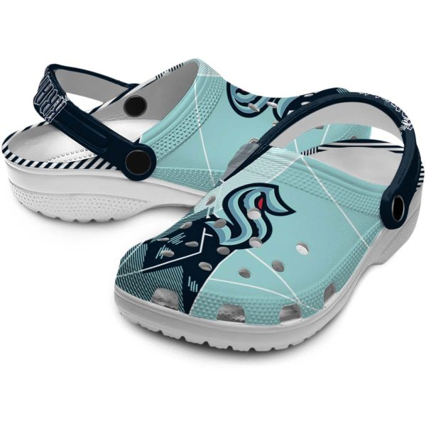 seattle kraken geometric background clog high quality