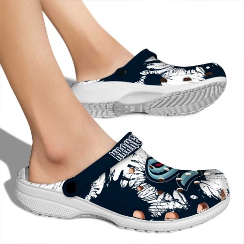 seattle kraken splatter graphics clog fashion forward