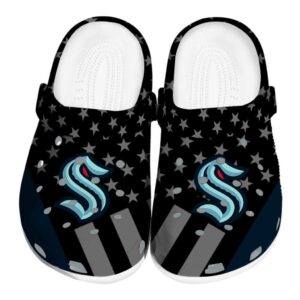 seattle kraken stellar stripes theme clog best selling