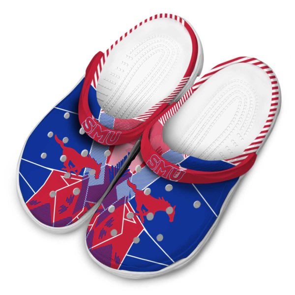 smu mustangs geometric background clog latest model