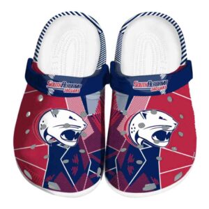 south alabama jaguars geometric background clog best selling