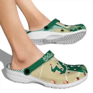 south florida bulls geometric background clog fashion forward