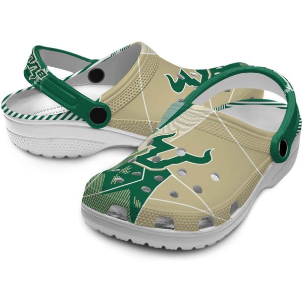 south florida bulls geometric background clog high quality