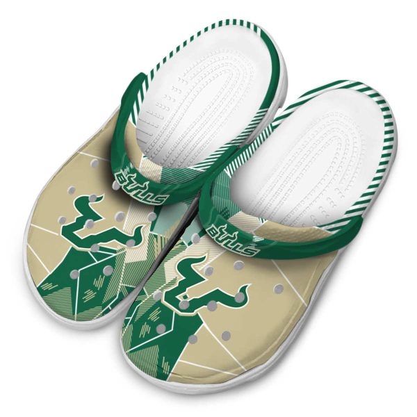 south florida bulls geometric background clog latest model