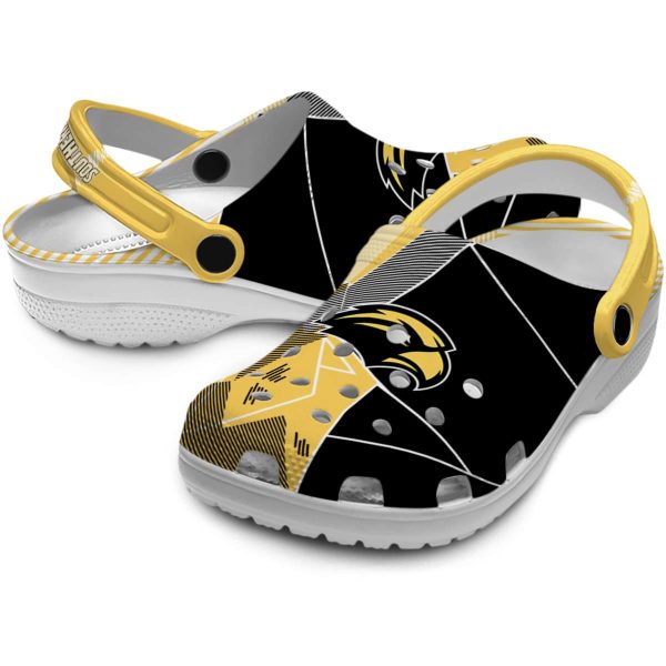 southern miss golden eagles geometric background clog high quality