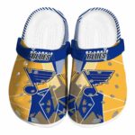 st louis blues geometric background clog best selling