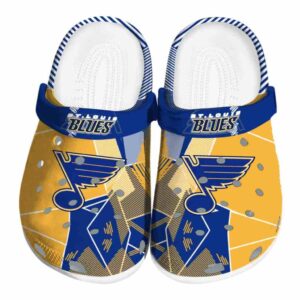 st louis blues geometric background clog best selling