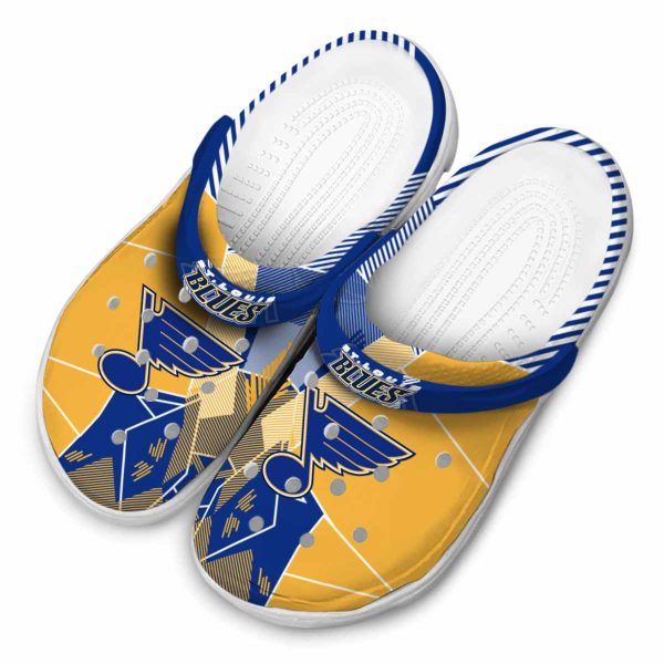 st louis blues geometric background clog latest model