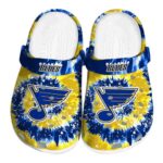 st louis blues radiant burst effect clog best selling