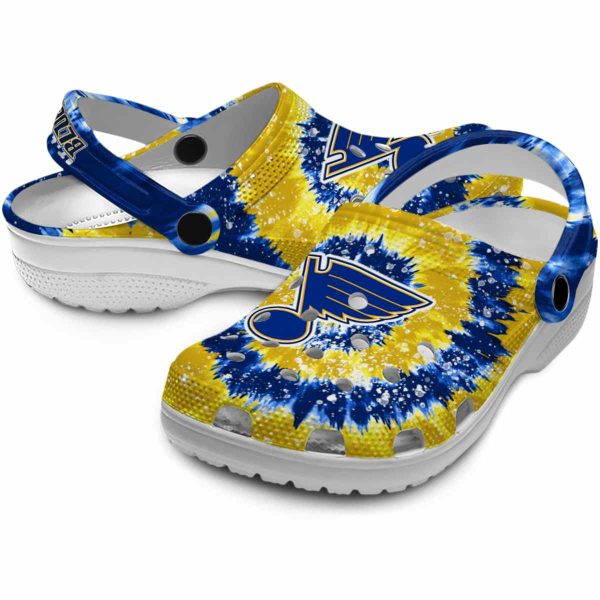 st louis blues radiant burst effect clog high quality