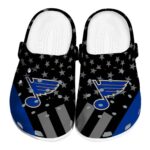 st louis blues stellar stripes theme clog best selling