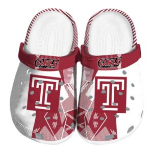 temple owls geometric background clog best selling