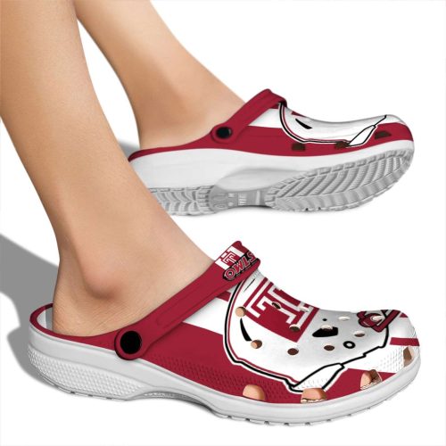 temple owls helmet stripes clog fashion forward