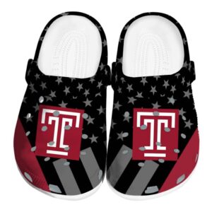 temple owls stellar stripes theme clog best selling