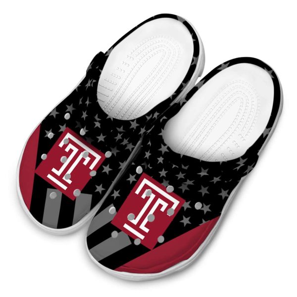 temple owls stellar stripes theme clog latest model