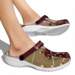 texas state bobcats geometric background clog best selling