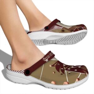 texas state bobcats geometric background clog fashion forward