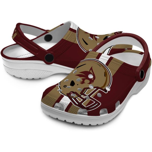 texas state bobcats helmet stripes clog high quality