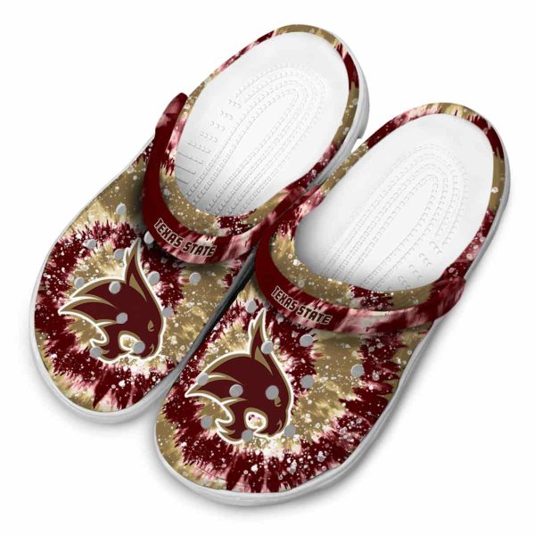 texas state bobcats radiant burst effect clog latest model