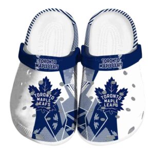 toronto maple leafs geometric background clog best selling
