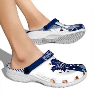 toronto maple leafs geometric background clog fashion forward