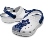 toronto maple leafs geometric background clog best selling