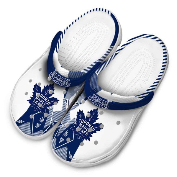 toronto maple leafs geometric background clog latest model