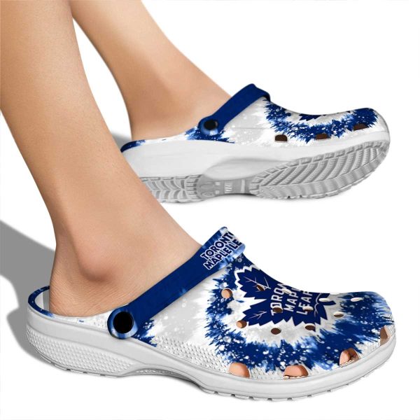 toronto maple leafs radiant burst effect clog fashion forward
