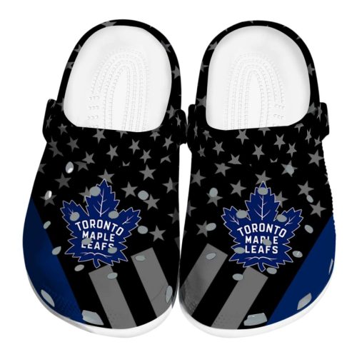 toronto maple leafs stellar stripes theme clog best selling