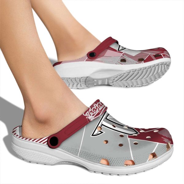 troy trojans geometric background clog fashion forward