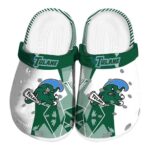 tulane green wave geometric background clog best selling
