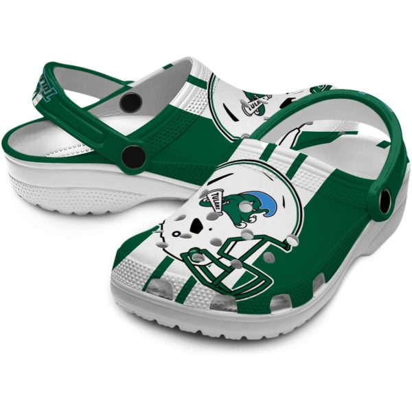 tulane green wave helmet stripes clog high quality