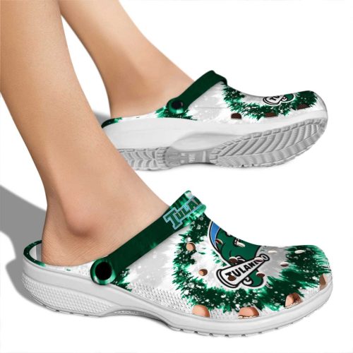 tulane green wave radiant burst effect clog fashion forward