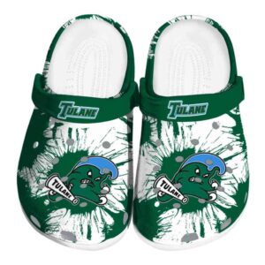 tulane green wave splatter graphics clog best selling