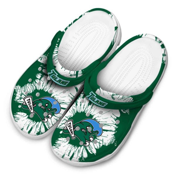 tulane green wave splatter graphics clog latest model