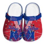 tulsa golden hurricane geometric background clog best selling