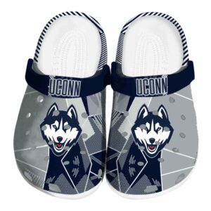 uconn huskies geometric background clog best selling